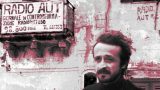 Murales a torre in onore di peppino impastato simbolo della lotta alla criminalità